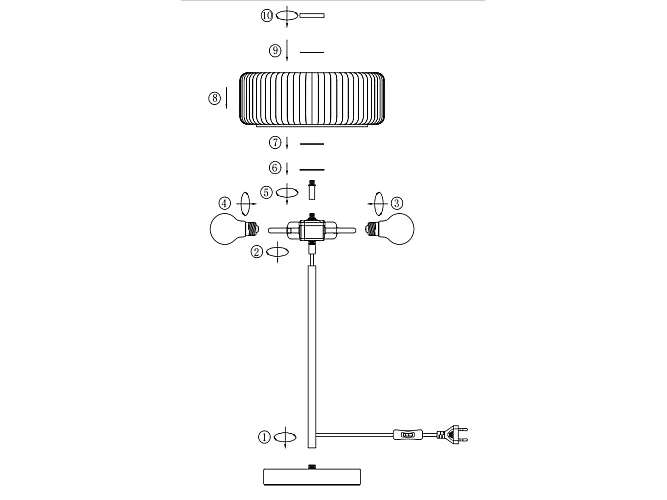 Lampe à poser en verre et laiton brossé doré - D.30 x H.49 cm - LACAYA