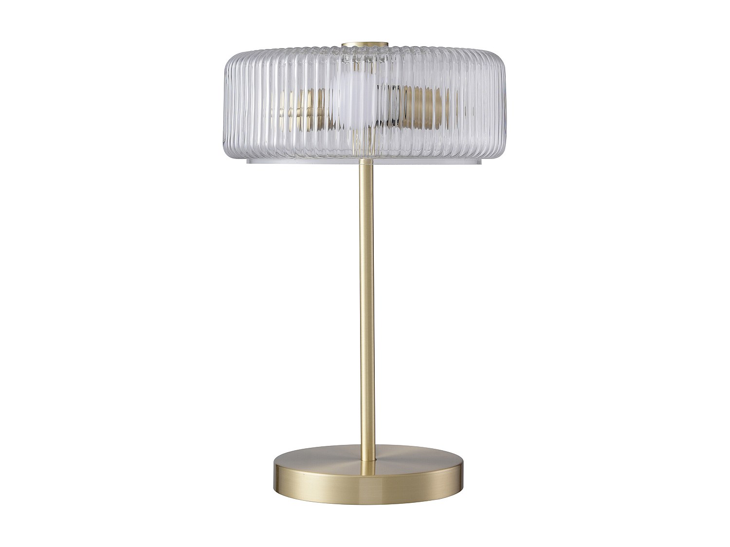 Tischlampe – Glas und gebürstetes Messing – Ø 30 x H 49 cm – LACAYA günstig online kaufen