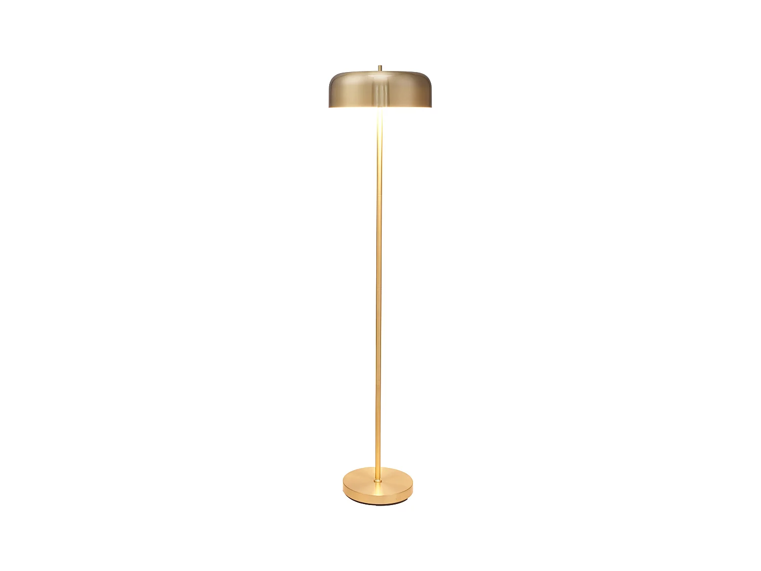 Lámpara de pie forma de seta en latón cepillado dorado D.35 x H.150 cm - CATAVI