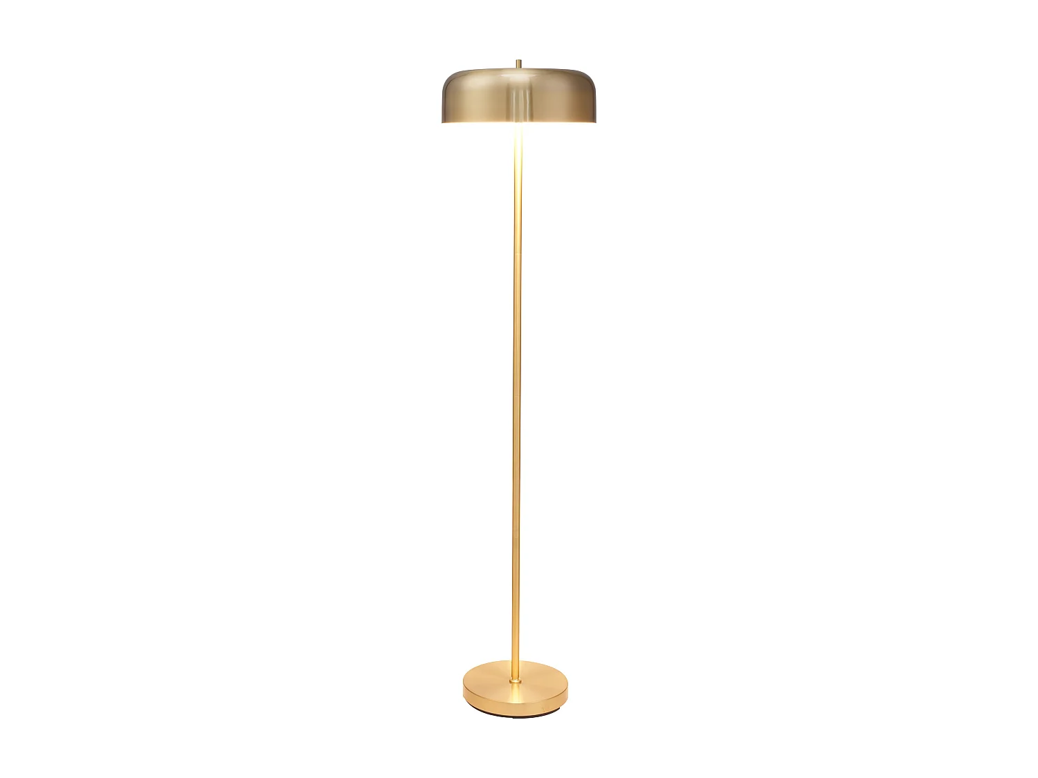 Lampadaire champignon en laiton brossé doré D.35 x H.150 cm - CATAVI