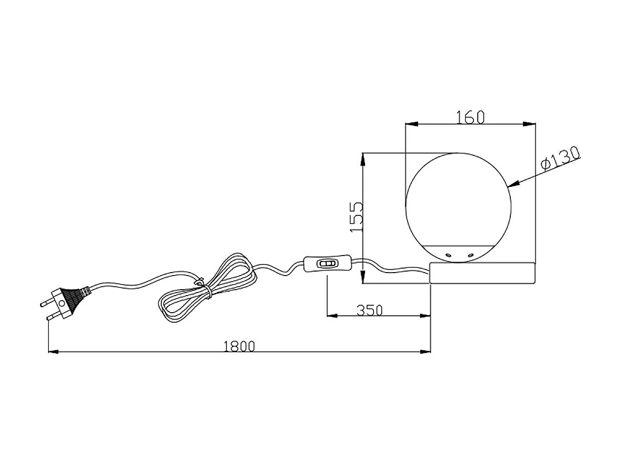 Lampe à poser en laiton brossé -  L.16 x H.15 cm - Doré et blanc - SOFIA