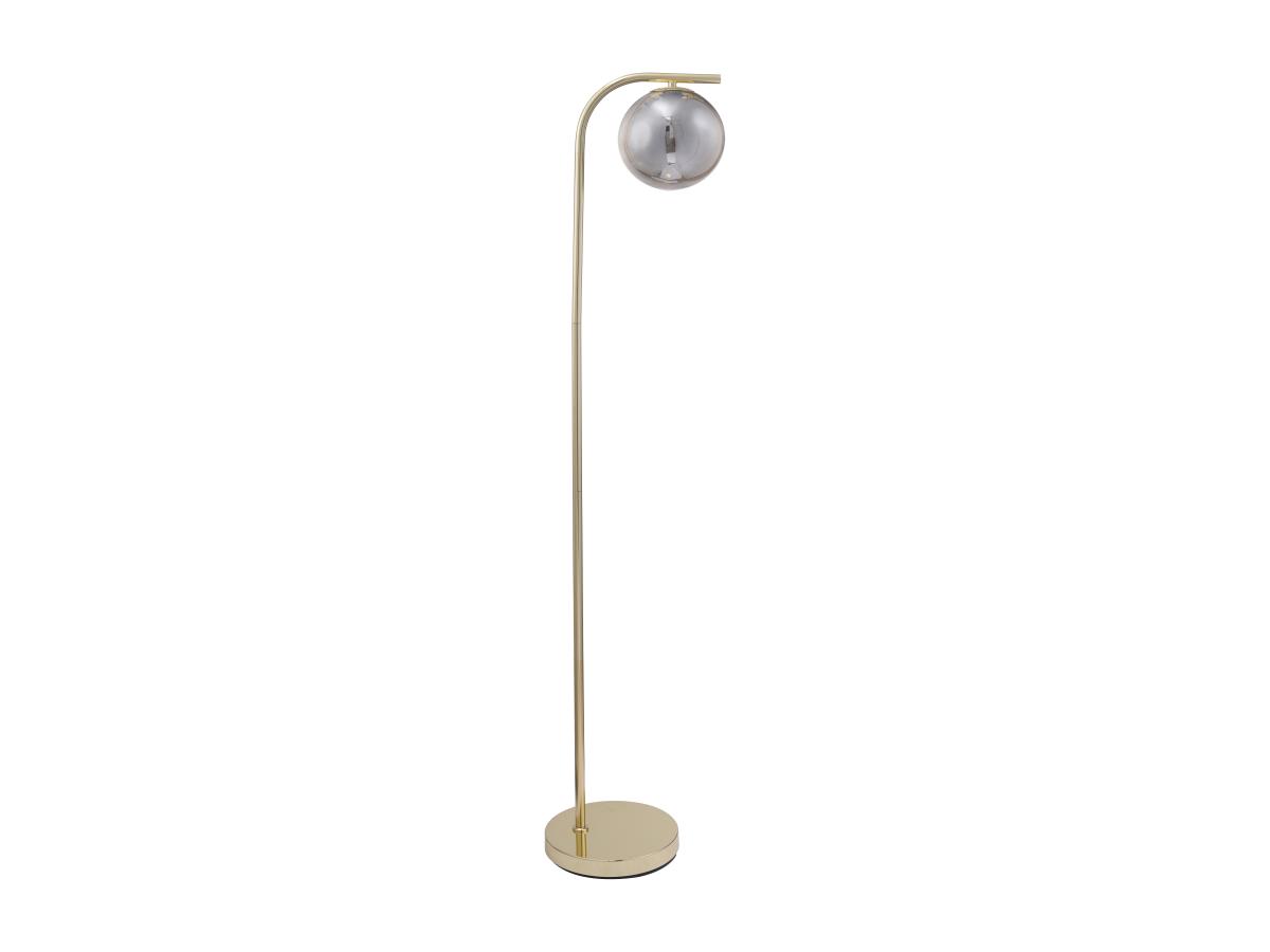 Stehlampe – gebürstetes Messing und Rauchglas – Ø 28 x H 150 cm – Gold – SO günstig online kaufen