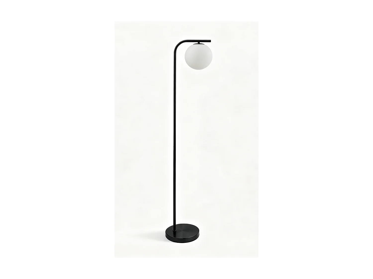 Stehlampe – Metall und Rauchglas – Ø 28 x H 150 cm – Schwarz – SOFIA