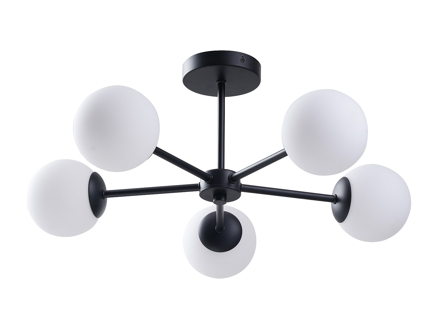 Deckenleuchte aus Metall - L.58.5 x H.21 cm - Schwarz und Weiß - SOFIA günstig online kaufen