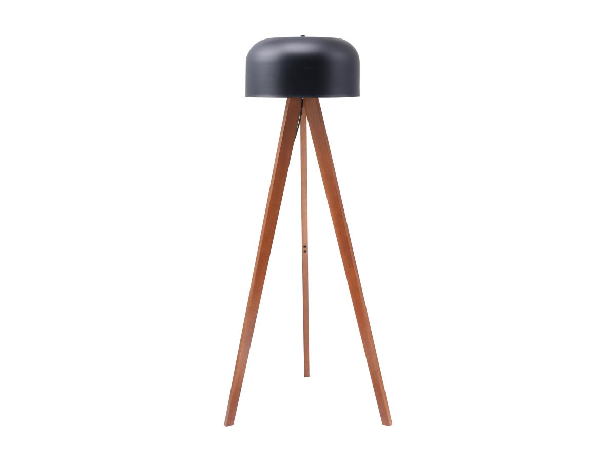 Stehlampe Dreibein – Gummibaumholz und Metall – Ø 42 x H 145 cm – Natur und günstig online kaufen