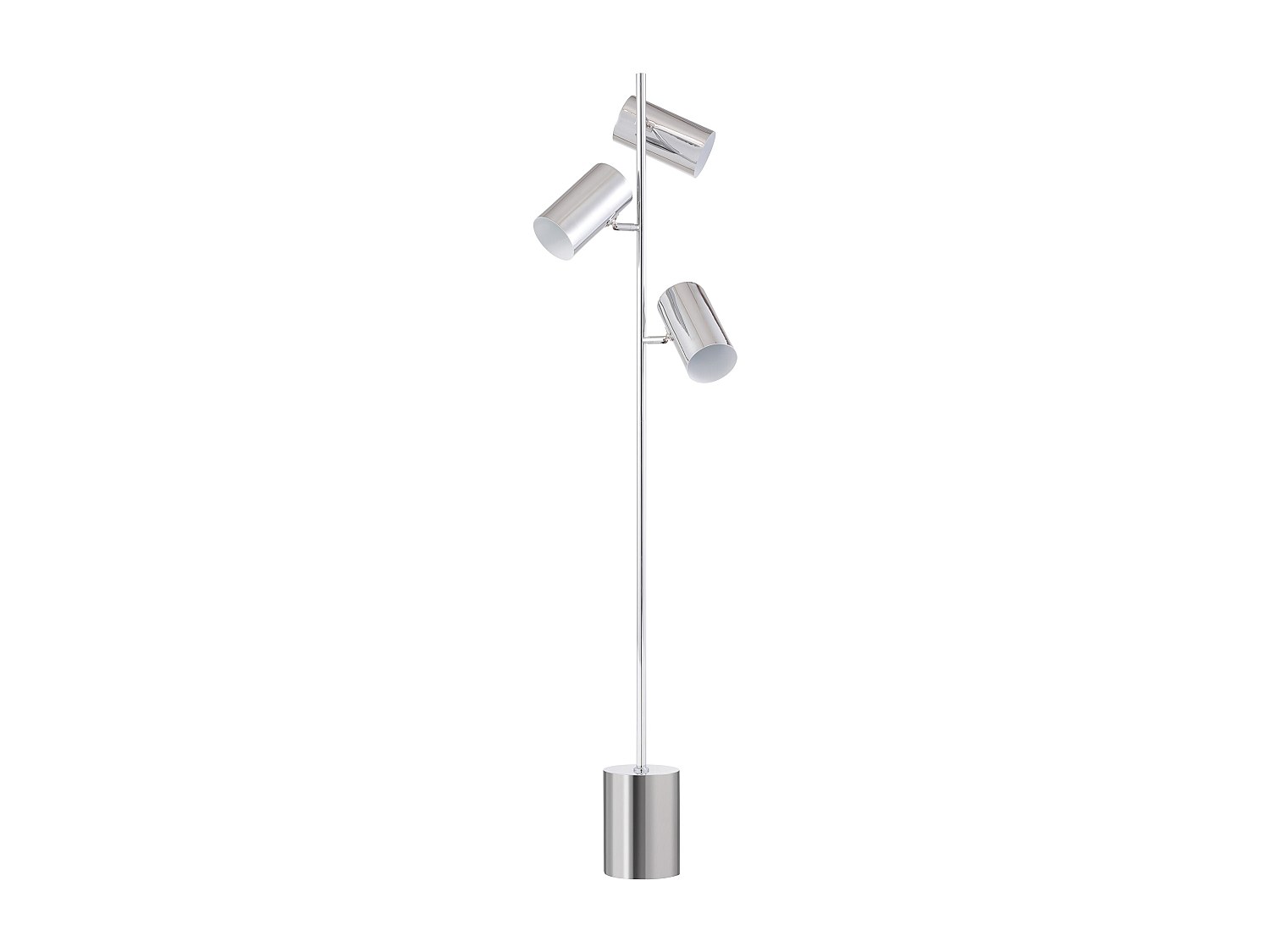 Stehlampe – verchromtes Metall – 3 Schirme – H 155 cm – Chrom – KINLEY günstig online kaufen
