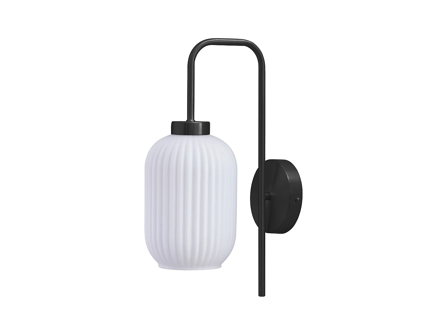Aplique negro y cristal texturizado blanco - L.25 x Alt.41 cm - LOUXOR