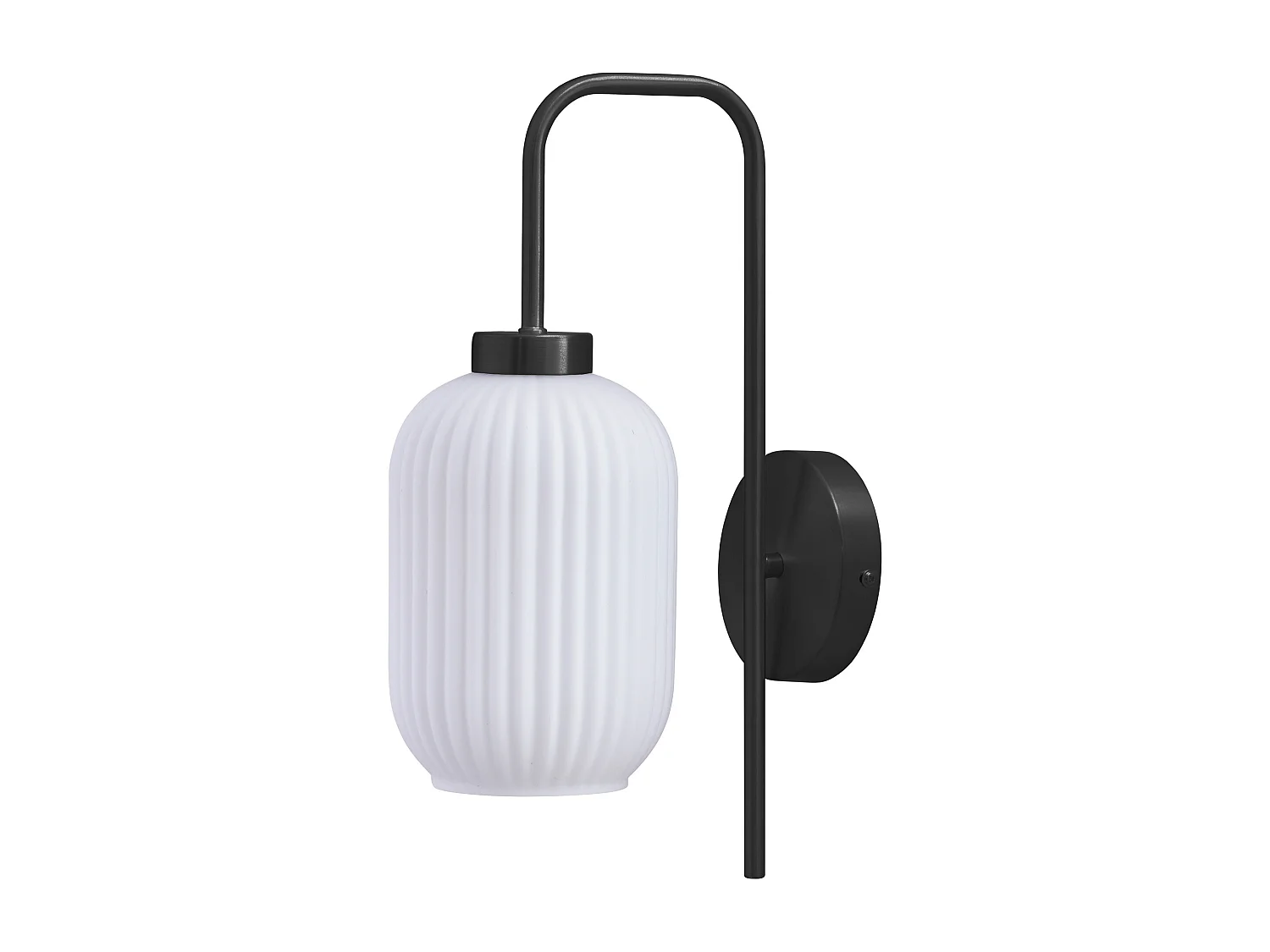 Aplique negro y cristal texturizado blanco - L.25 x Alt.41 cm - LOUXOR