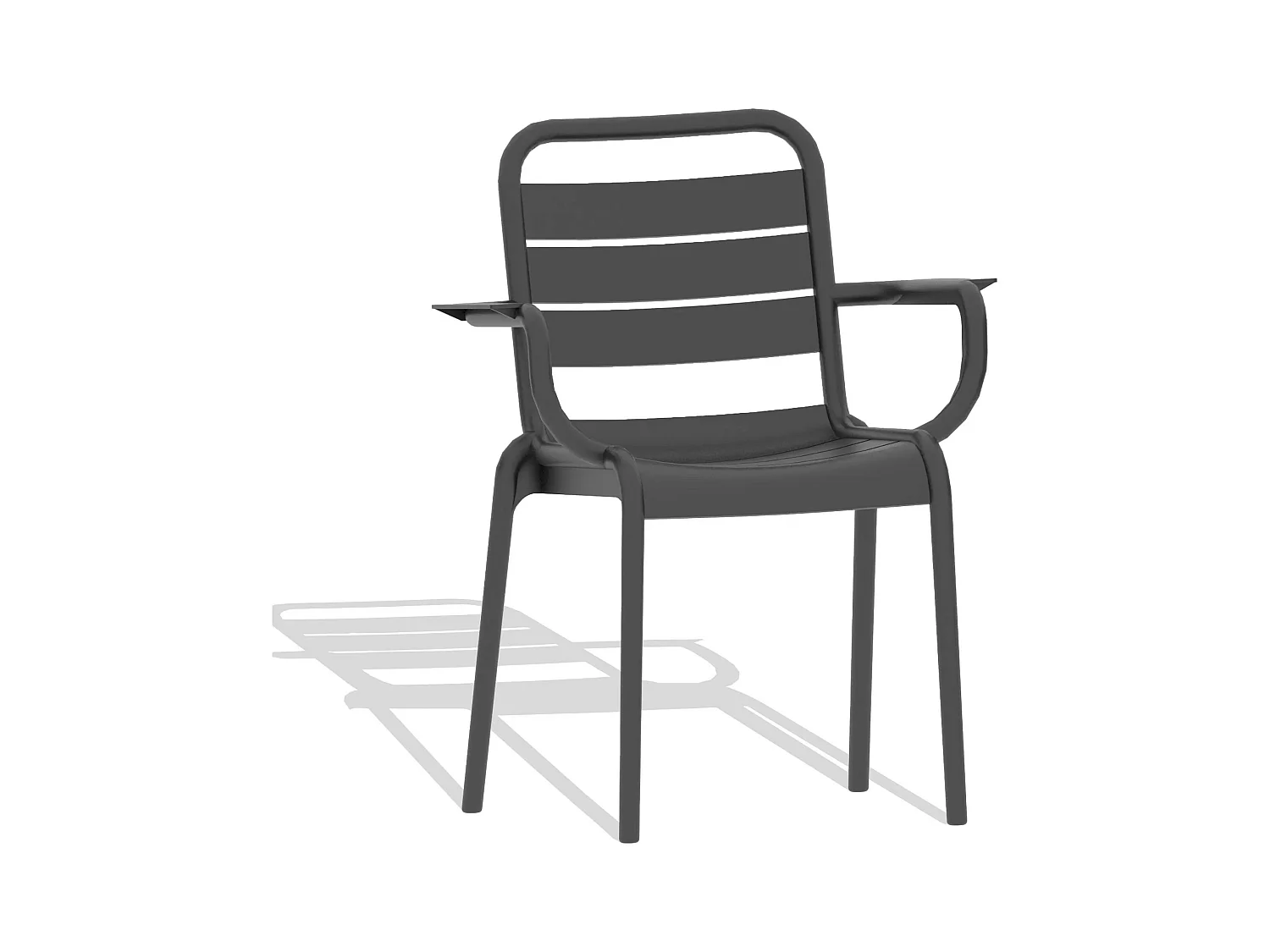 Chaise en plastique pour usage extérieur - Karen - Noir