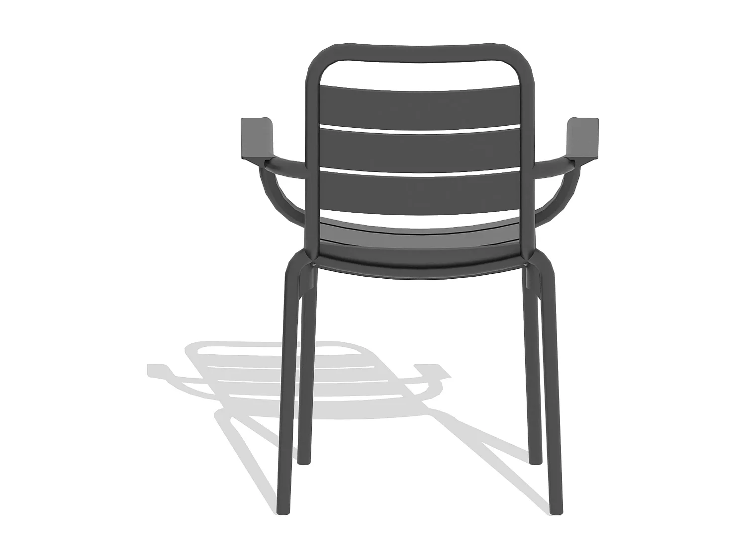 Chaise en plastique pour usage extérieur - Karen - Noir