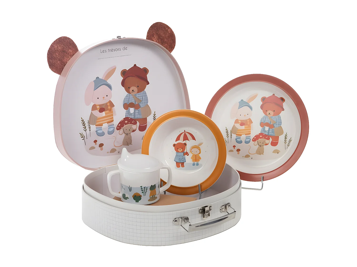 Coffret valisette déjeuner 5 pièces Gaston