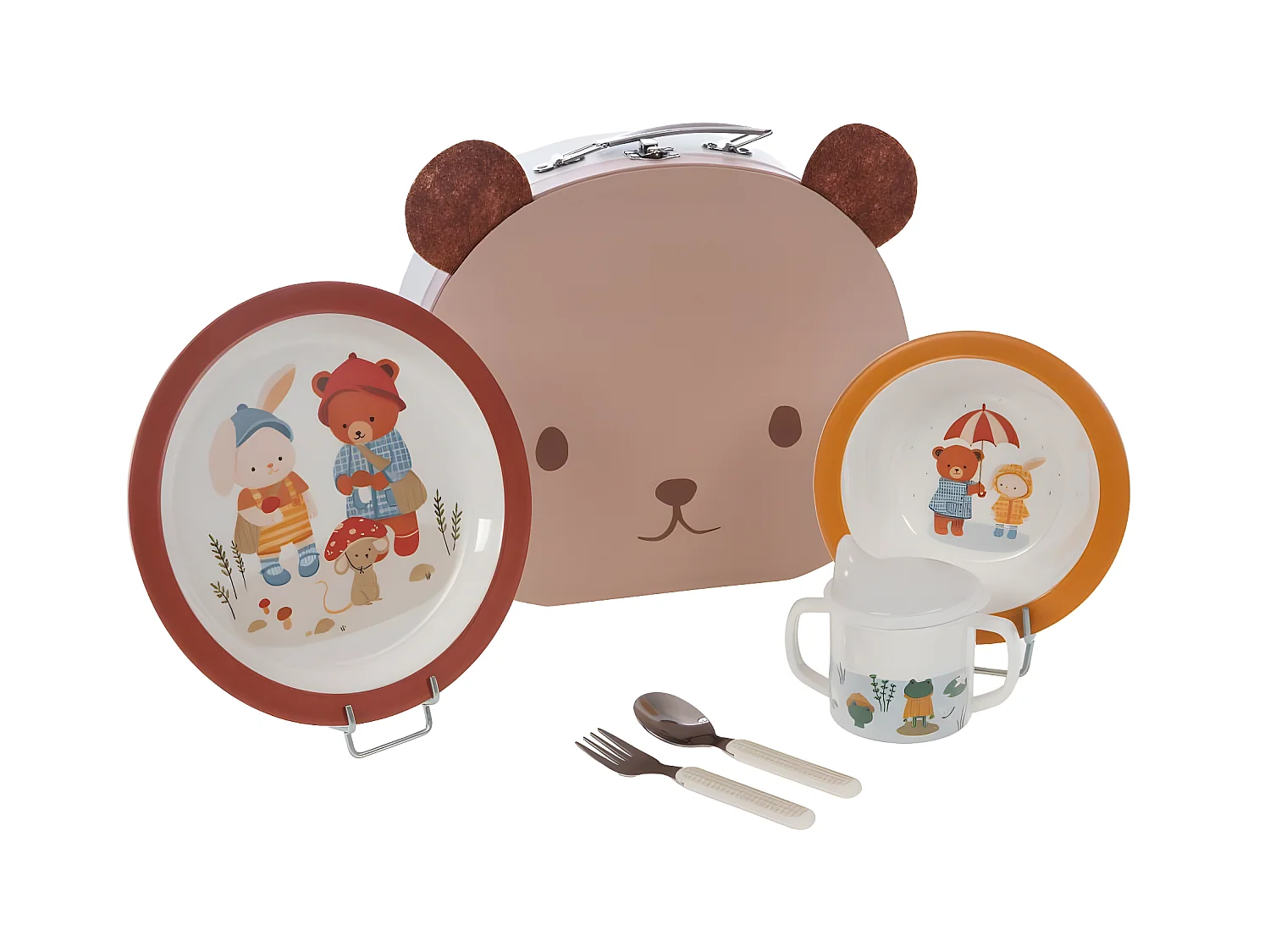 Coffret valisette déjeuner 5 pièces Gaston