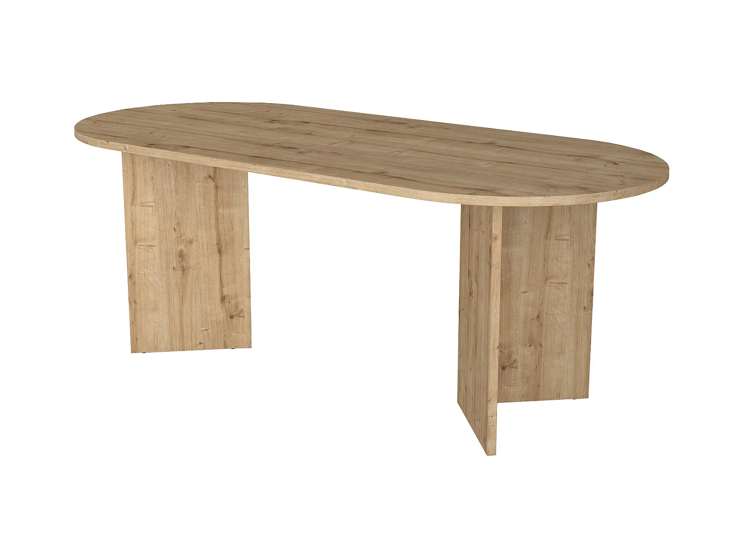 Mesa de comedor 8 personas - Natural claro - TOPANIA