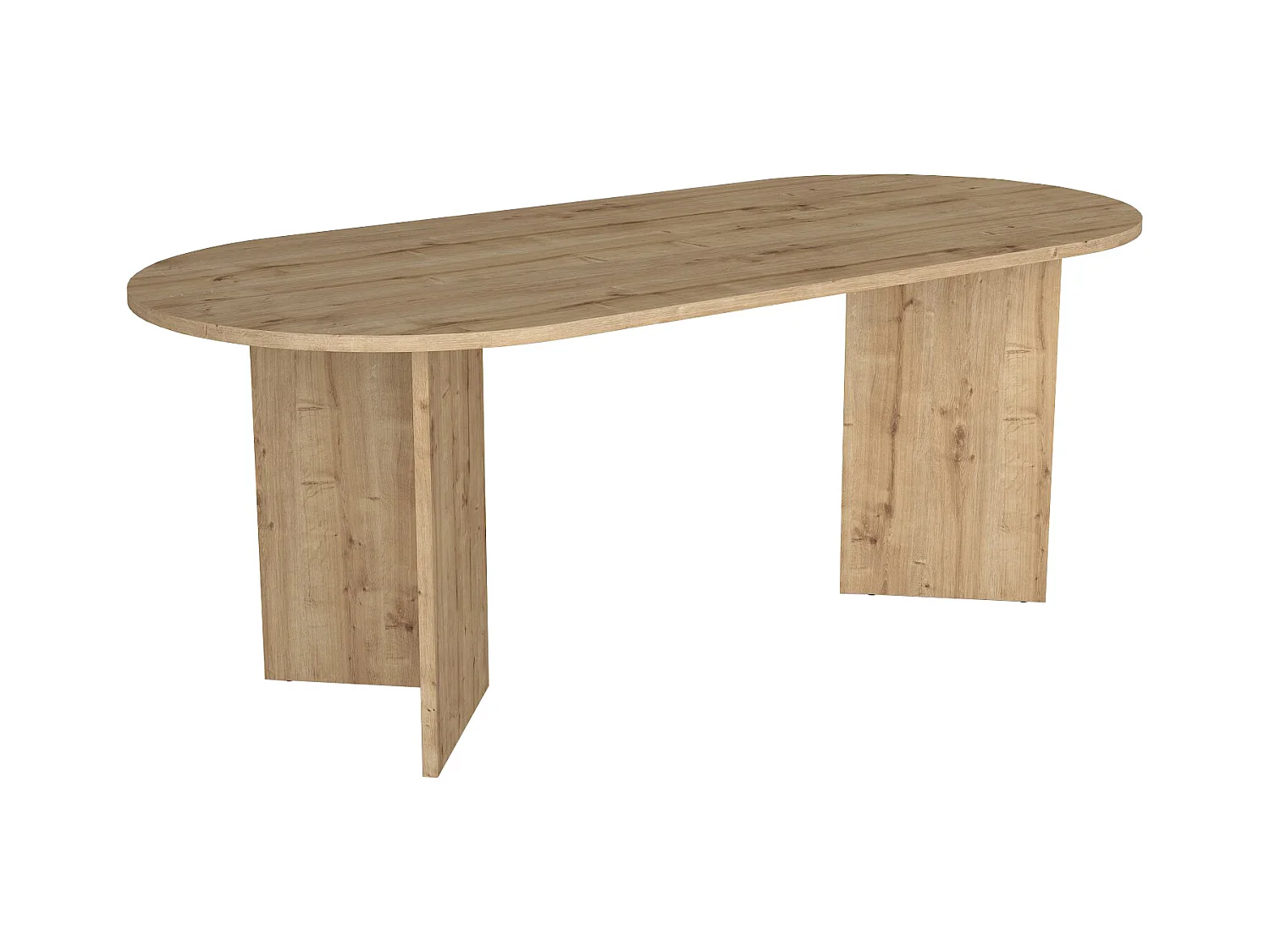 Mesa de comedor 8 personas - Natural claro - TOPANIA