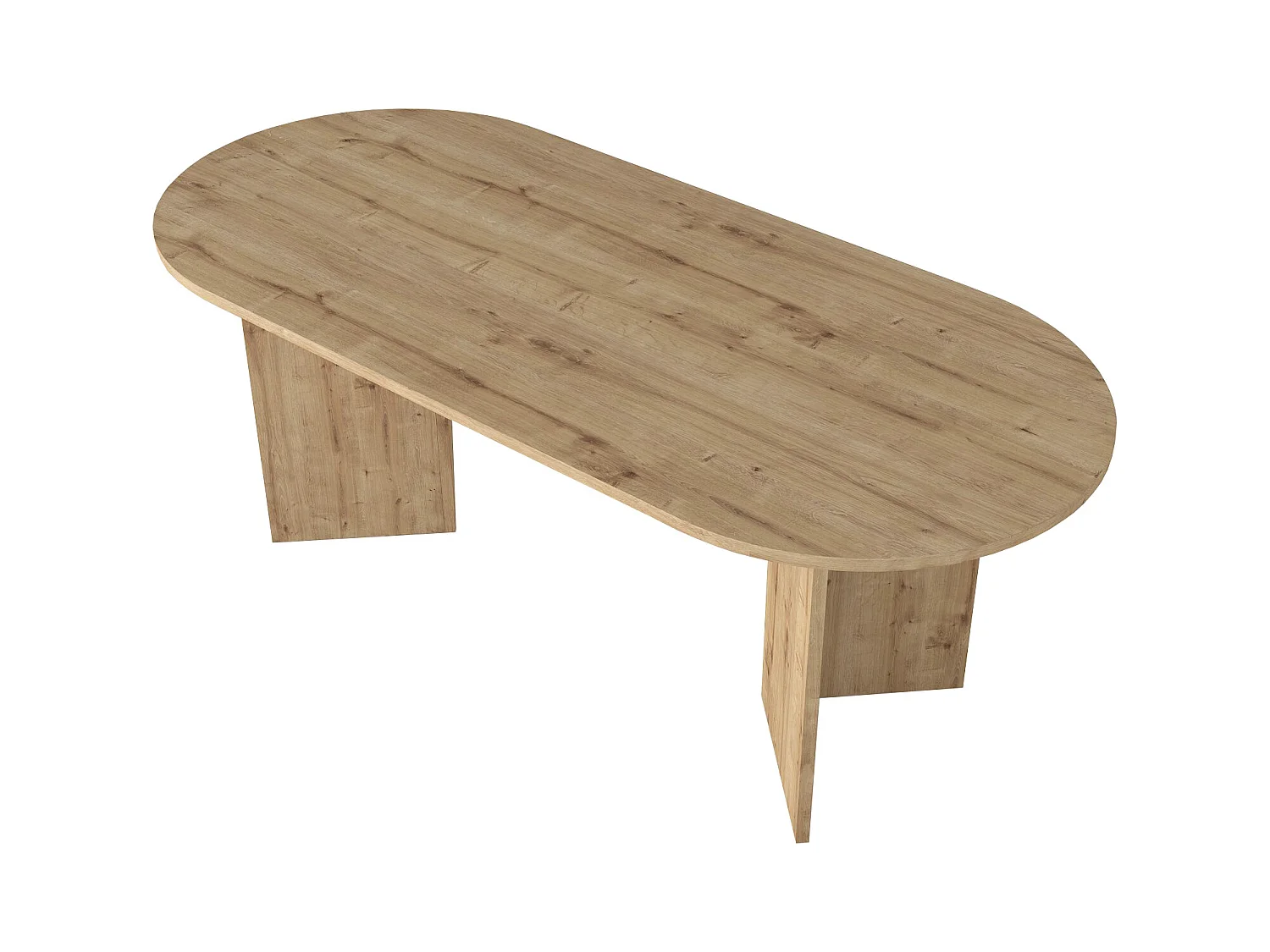 Mesa de comedor 8 personas - Natural claro - TOPANIA