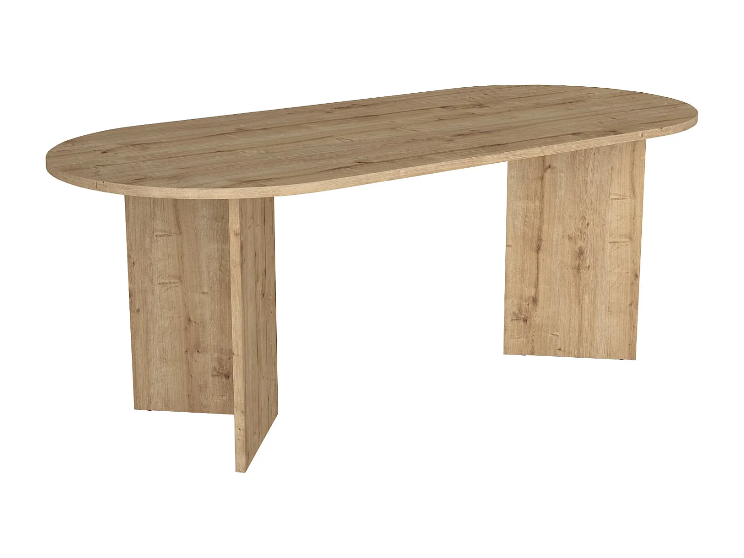 Eettafel 8 plaatsen - Licht naturel - TOPANIA