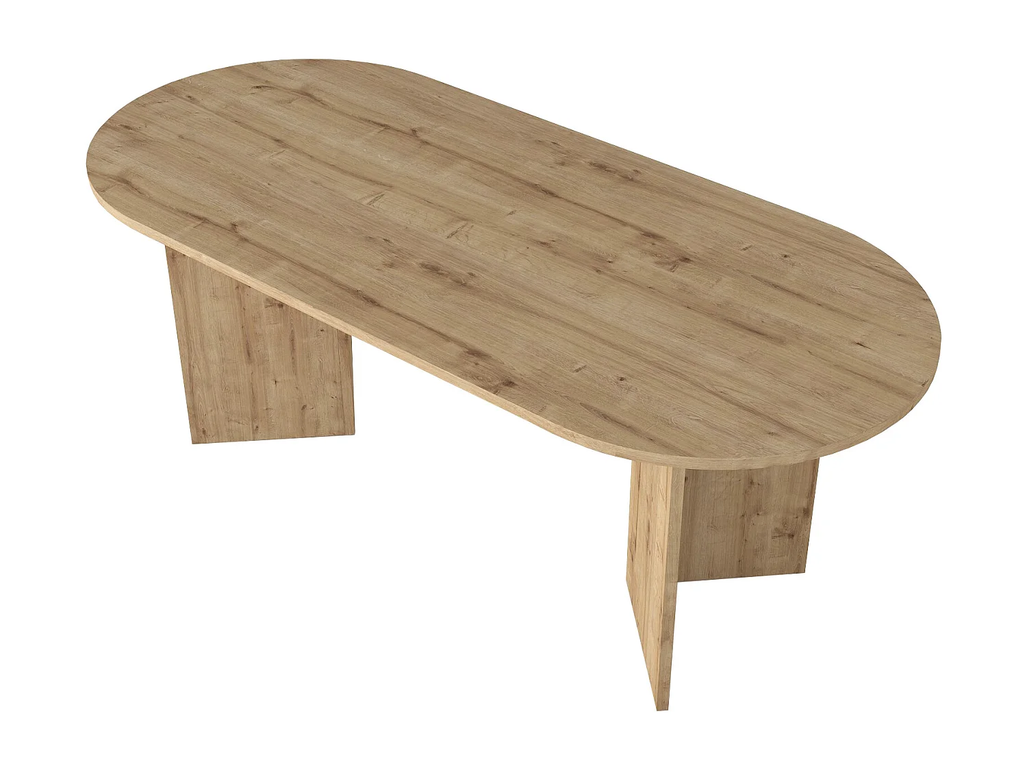 Eettafel 8 plaatsen - Licht naturel - TOPANIA