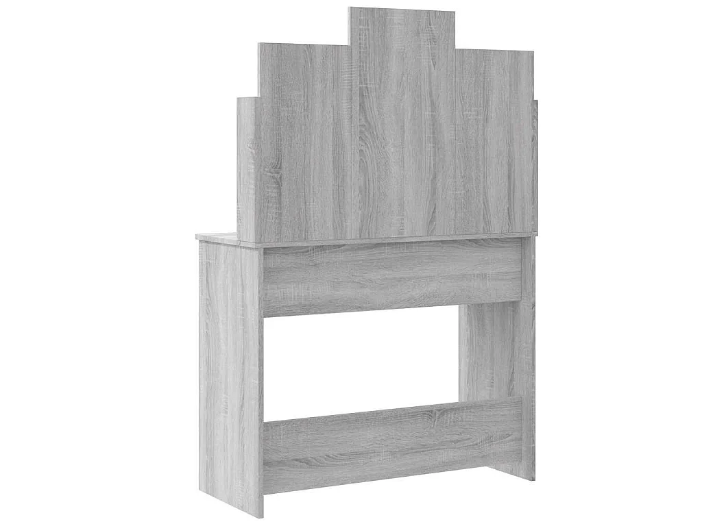 Schminktisch mit LED-Leuchten Grau Sonoma 96x40x142 cm