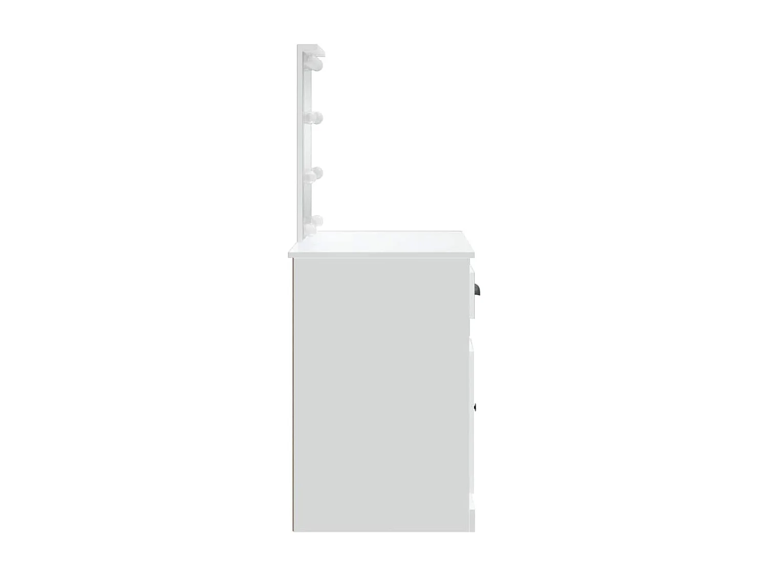 Schminktisch mit LED-Leuchten Weiß 90x42x132,5 cm
