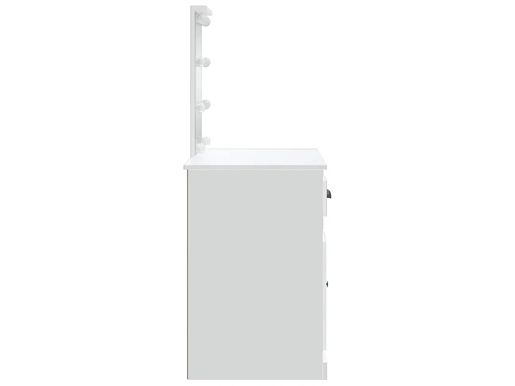 Toeletta con Luci LED Bianca 90x42x132,5 cm