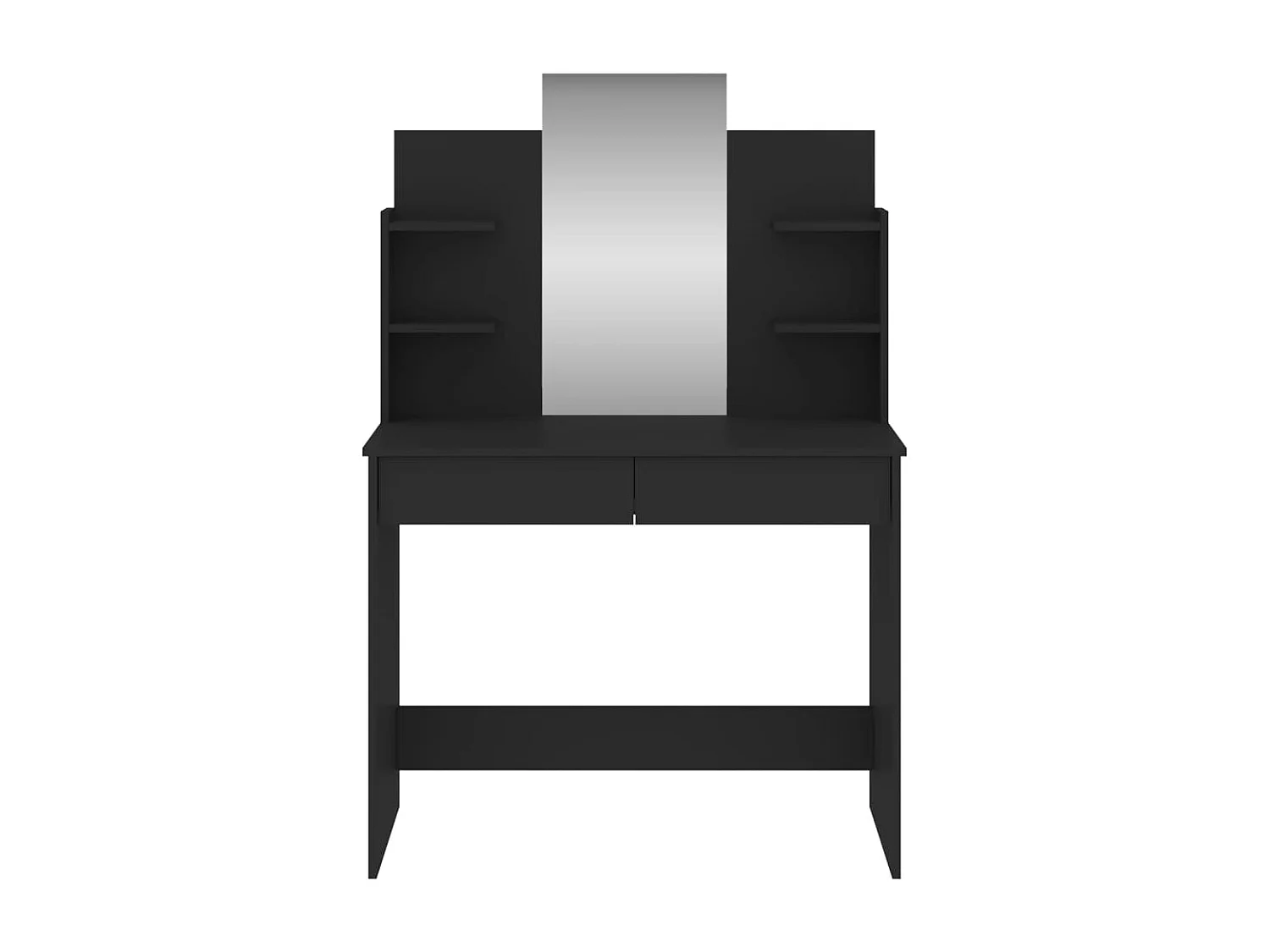 Coiffeuse avec miroir noir 96x39x142 cm