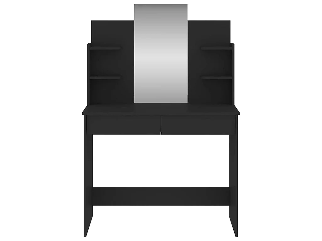 Coiffeuse avec miroir noir 96x39x142 cm