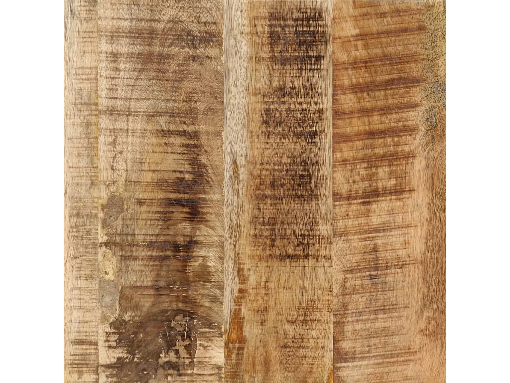 Kaptafel 105x35x75 cm massief ruw mangohout en ijzer