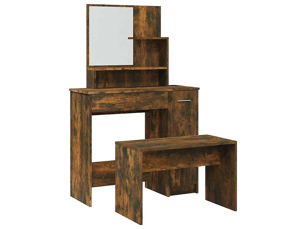 Kaptafelset 86,5x35x136 cm gerookt eiken