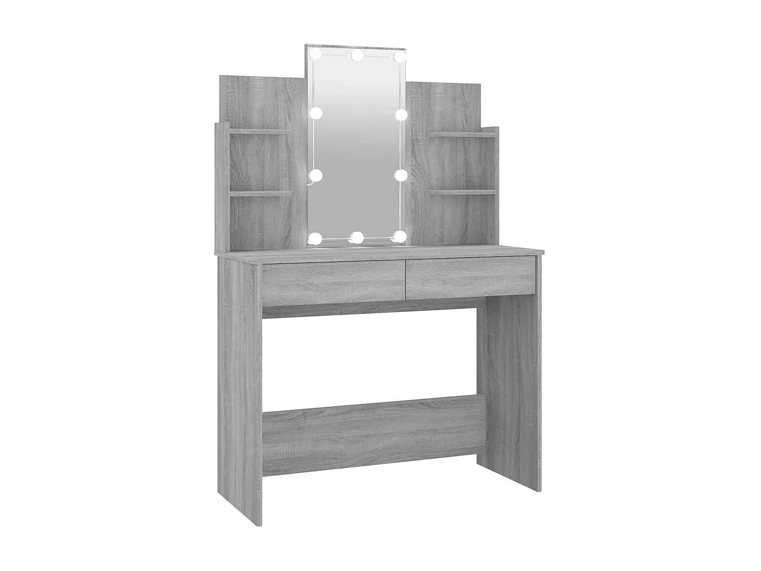 Kaptafel met LED-verlichting 96x40x142 cm grijs sonoma eiken