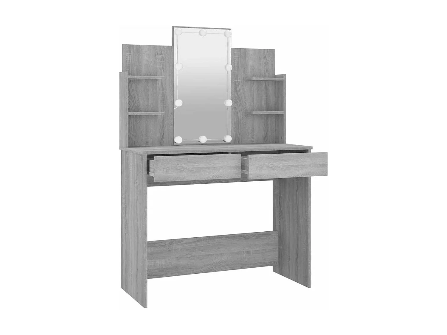 Kaptafel met LED-verlichting 96x40x142 cm grijs sonoma eiken