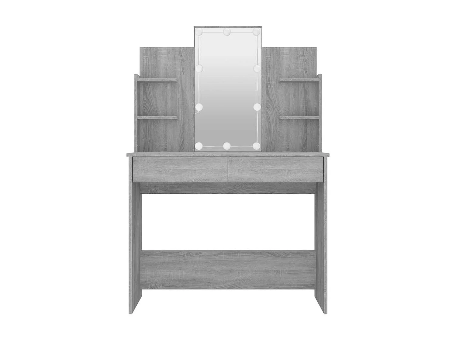 Kaptafel met LED-verlichting 96x40x142 cm grijs sonoma eiken