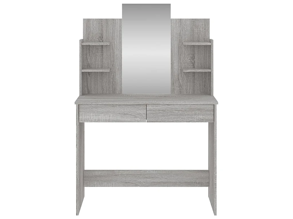 Coiffeuse avec miroir sonoma gris 96x39x142 cm