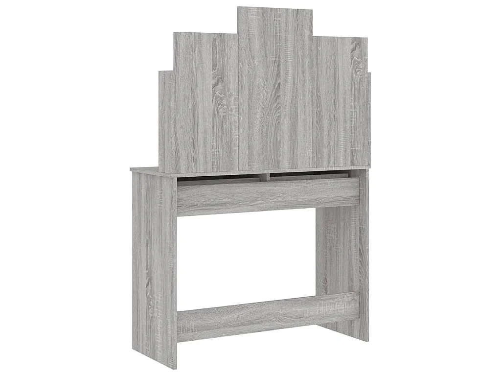 Coiffeuse avec miroir sonoma gris 96x39x142 cm