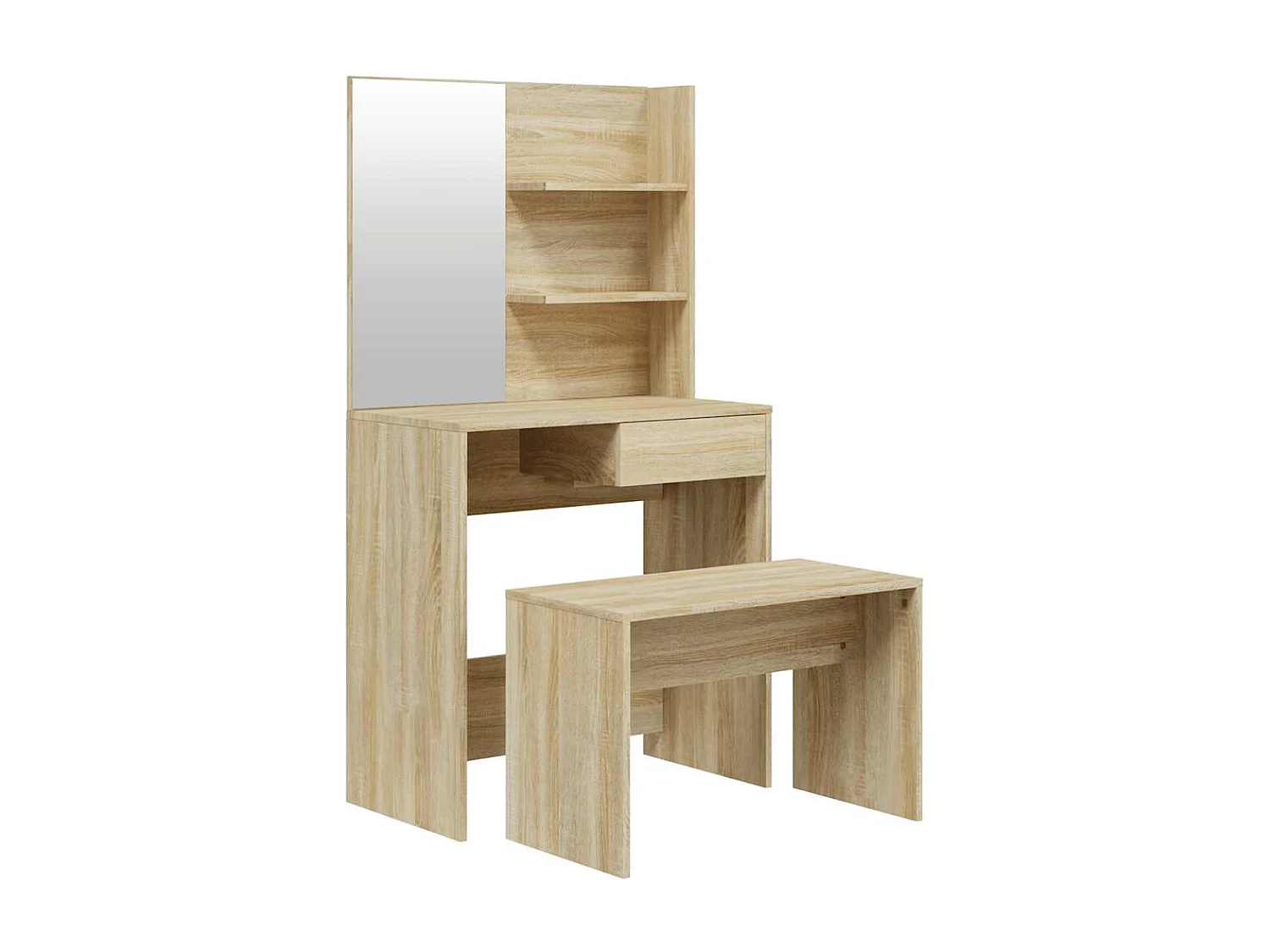 Kaptafelset 74,5x40x141 cm sonoma eikenkleurig