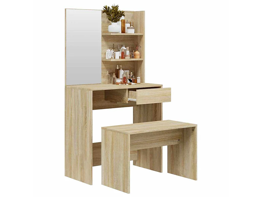 Ensemble de coiffeuse Chêne Sonoma 74,5x40x141 cm