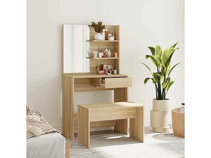 Ensemble de coiffeuse Chêne Sonoma 74,5x40x141 cm