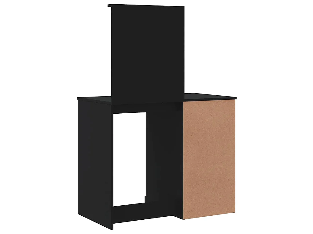 Coiffeuse avec lumières LED noir 90x42x132,5cm