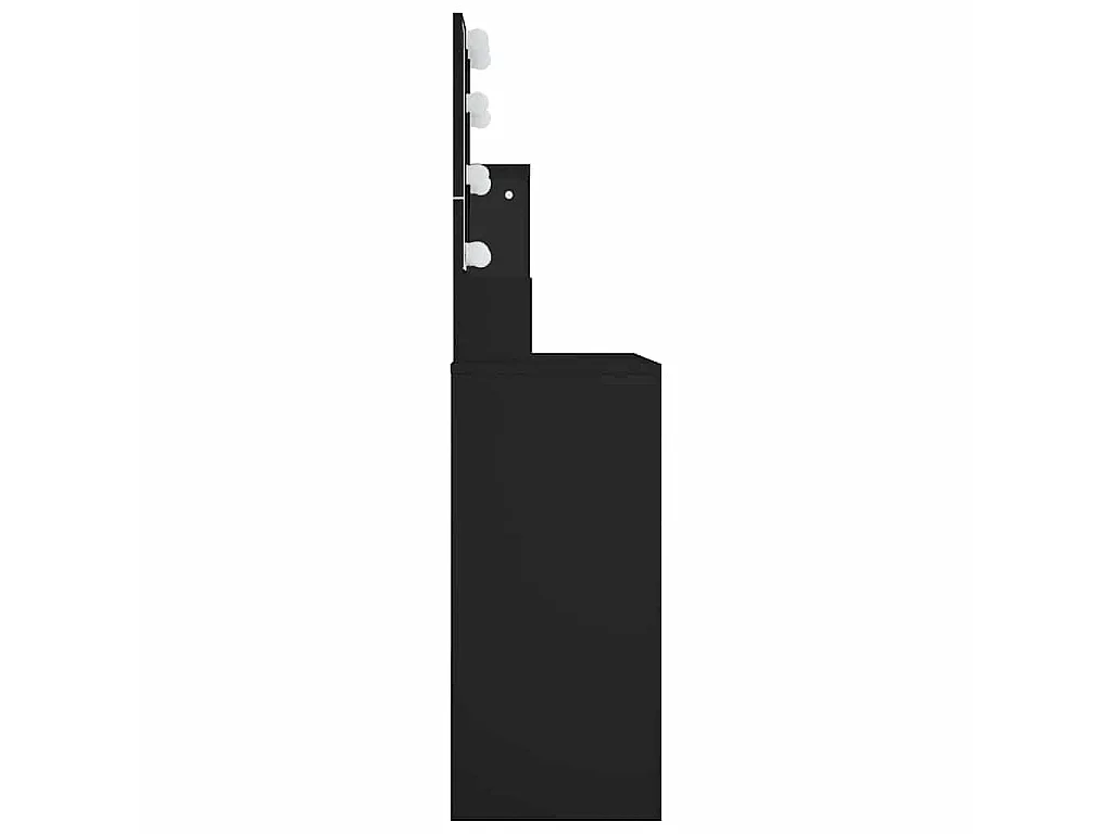 Coiffeuse avec LED noir 86,5x35x136 cm