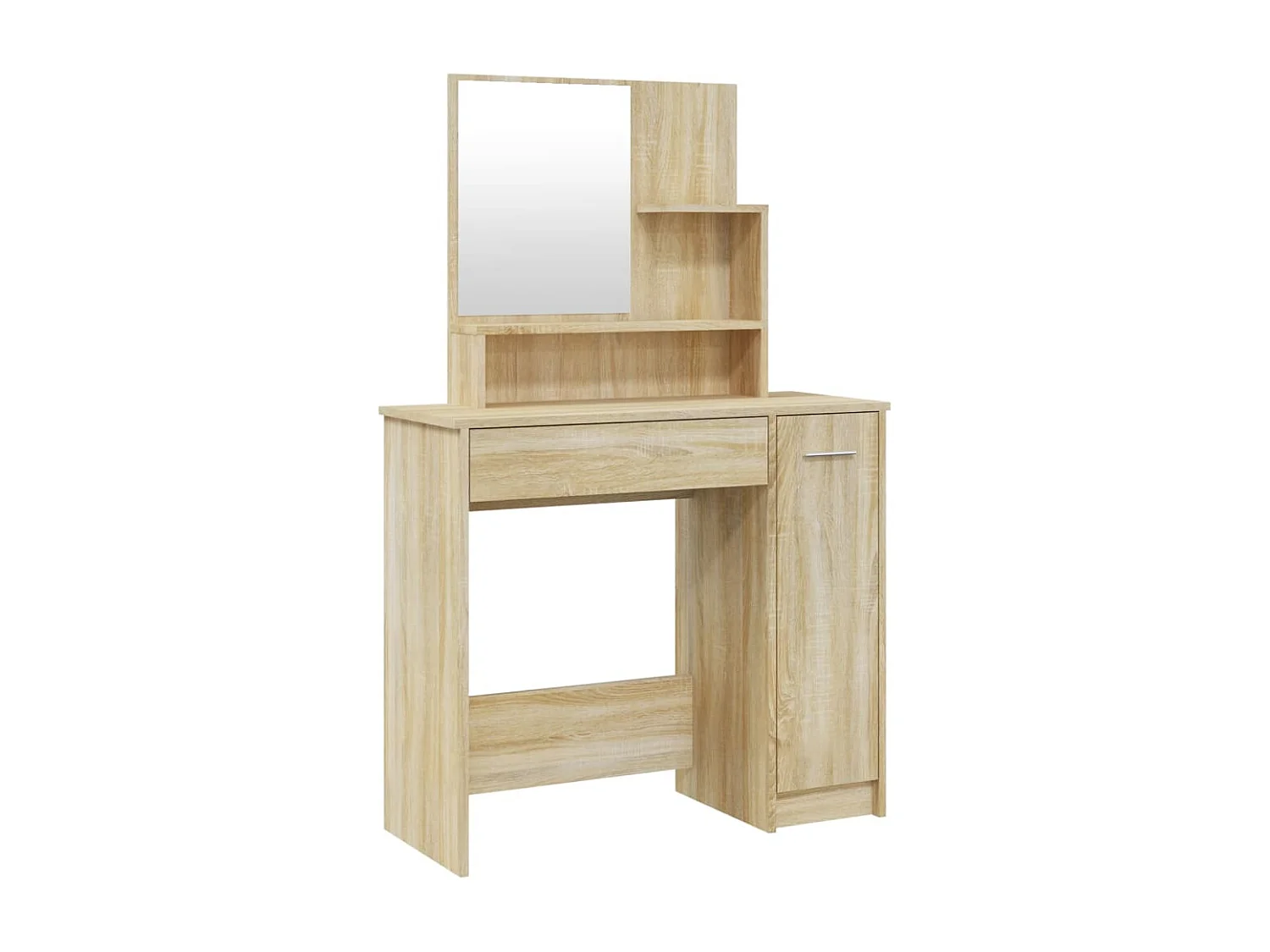 Schminktisch-Set Sonoma-Eiche 86,5x35x136 cm
