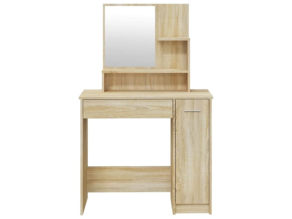 Ensemble de coiffeuse Chêne Sonoma 86,5x35x136 cm