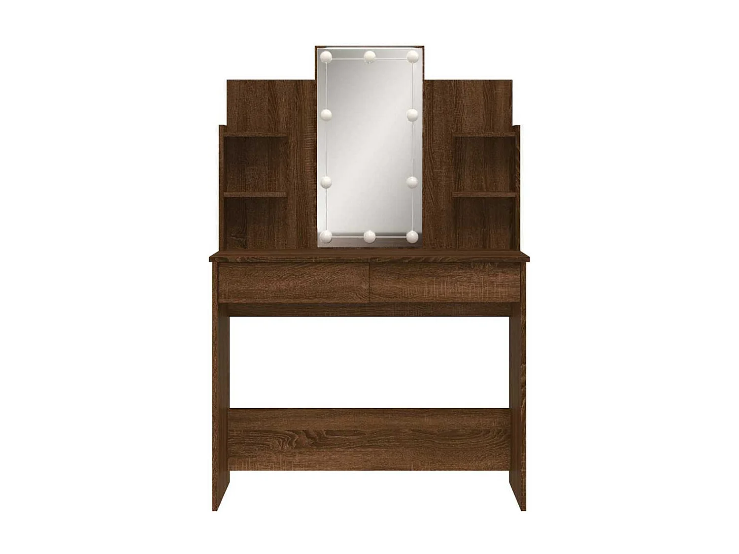 Kaptafel met LED-verlichting 96x40x142 cm bruin eikenkleur