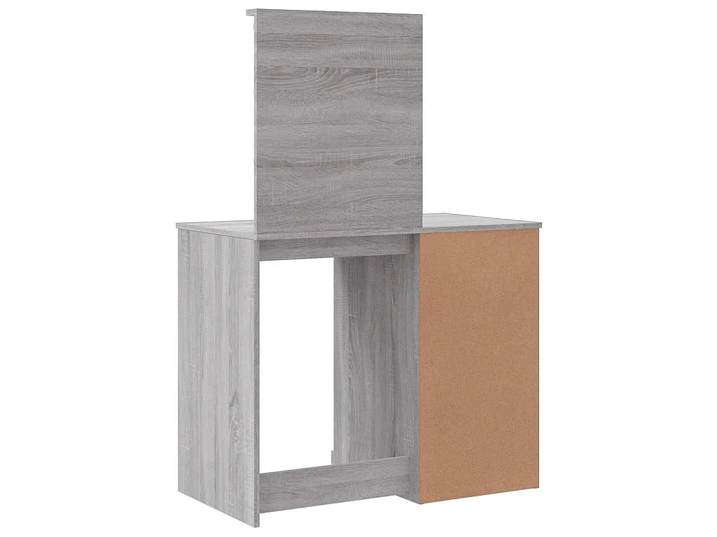 Schminktisch mit LED-Leuchten Grau Sonoma 90x42x132,5 cm