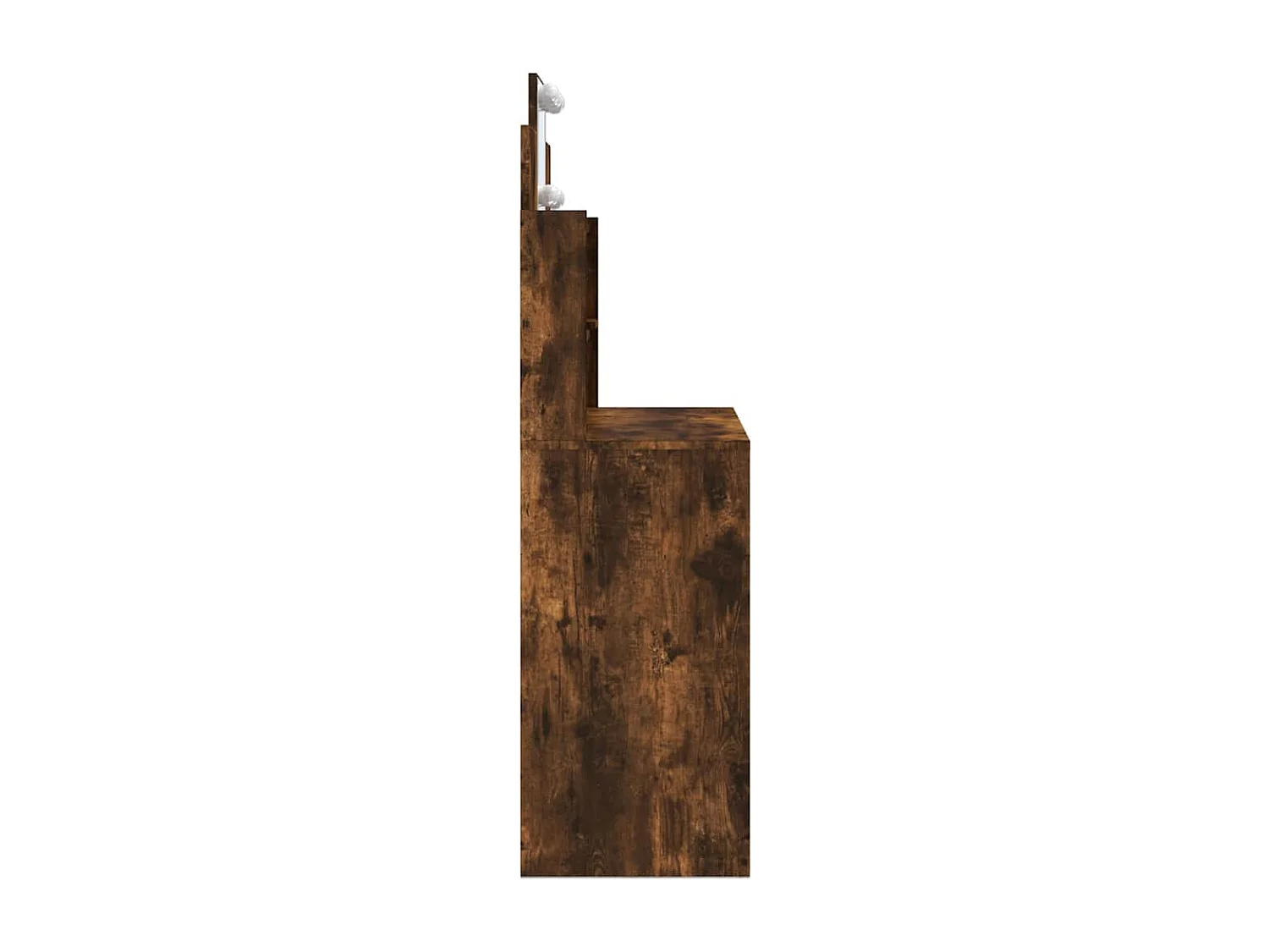 Schminktisch mit LED-Leuchten Räuchereiche 96x40x142 cm