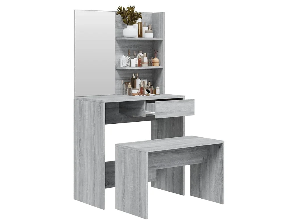 Kaptafelset 74,5x40x141 cm grijs sonoma