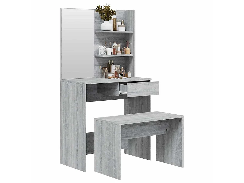 Juego de tocador color gris Sonoma 74,5x40x141 cm