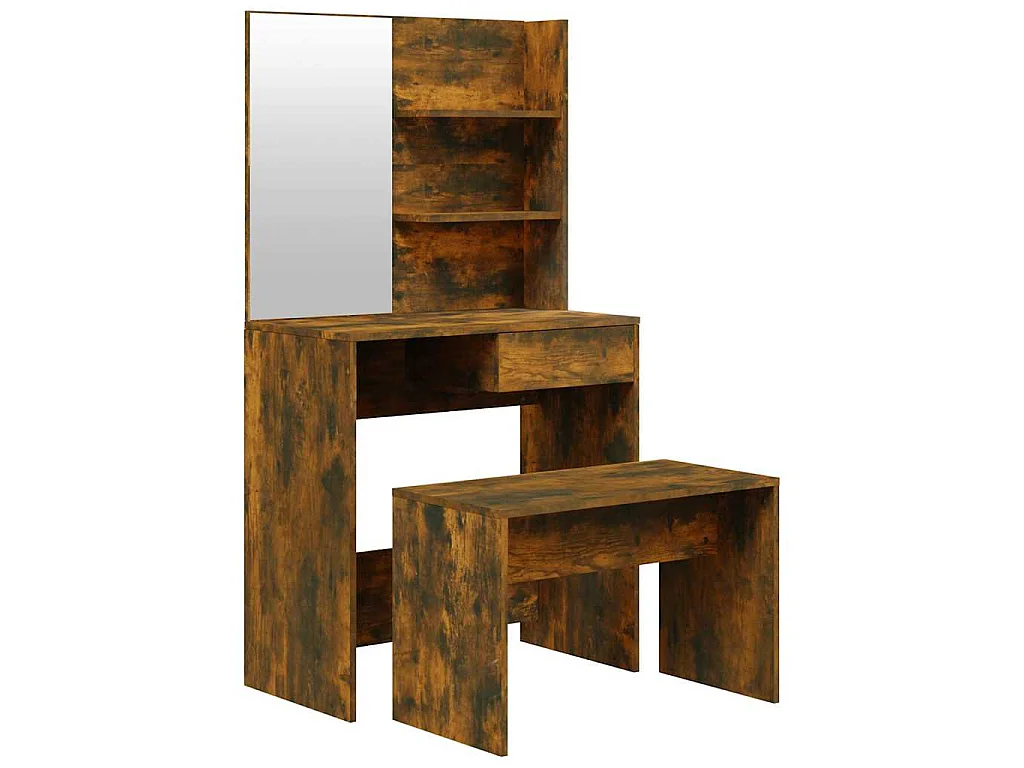 Kaptafelset 74,5x40x141 cm gerookt eiken