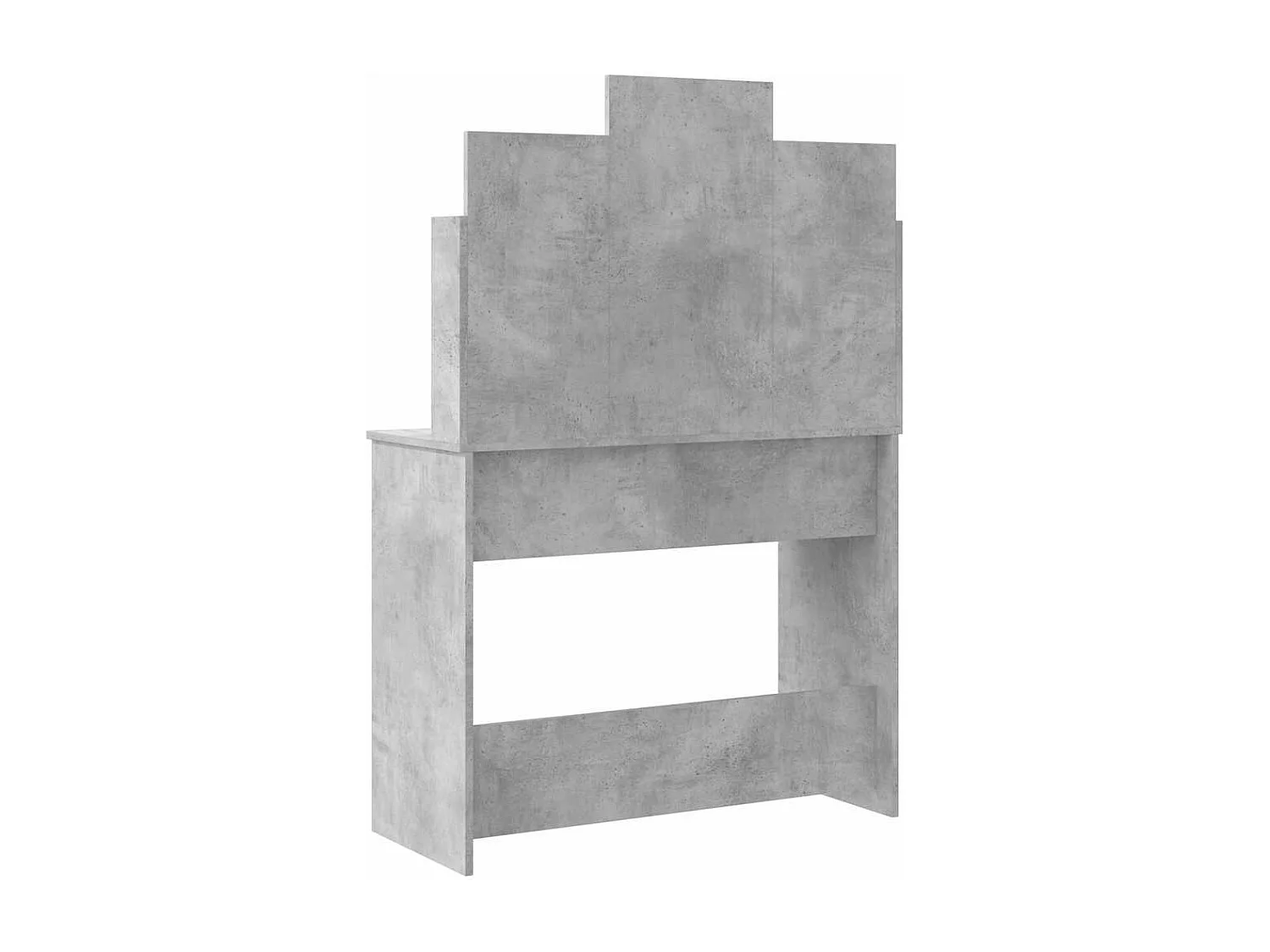 Schminktisch mit LED-Leuchten Betongrau 96x40x142 cm