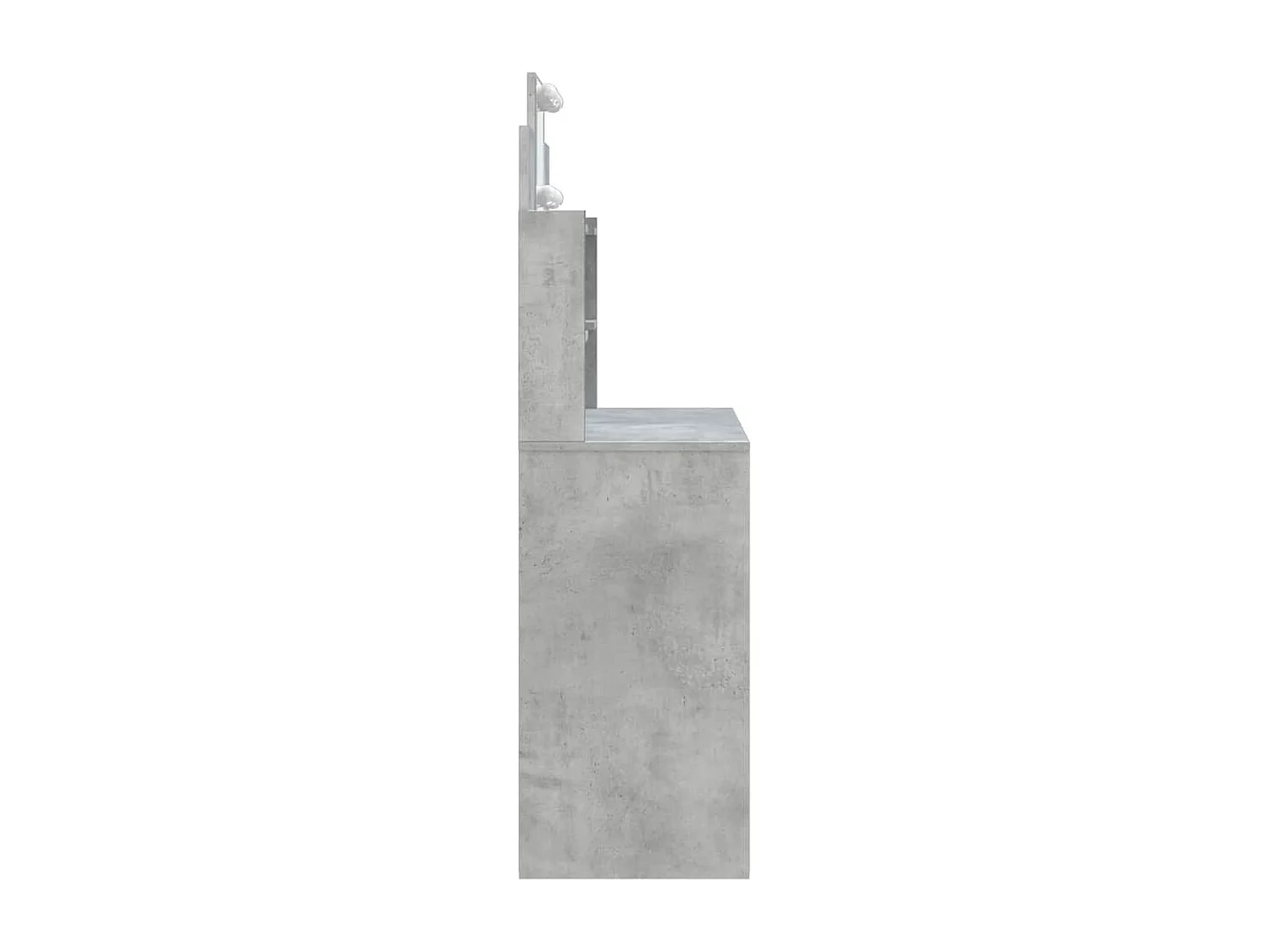 Coiffeuse avec lumières LED gris béton 96x40x142 cm