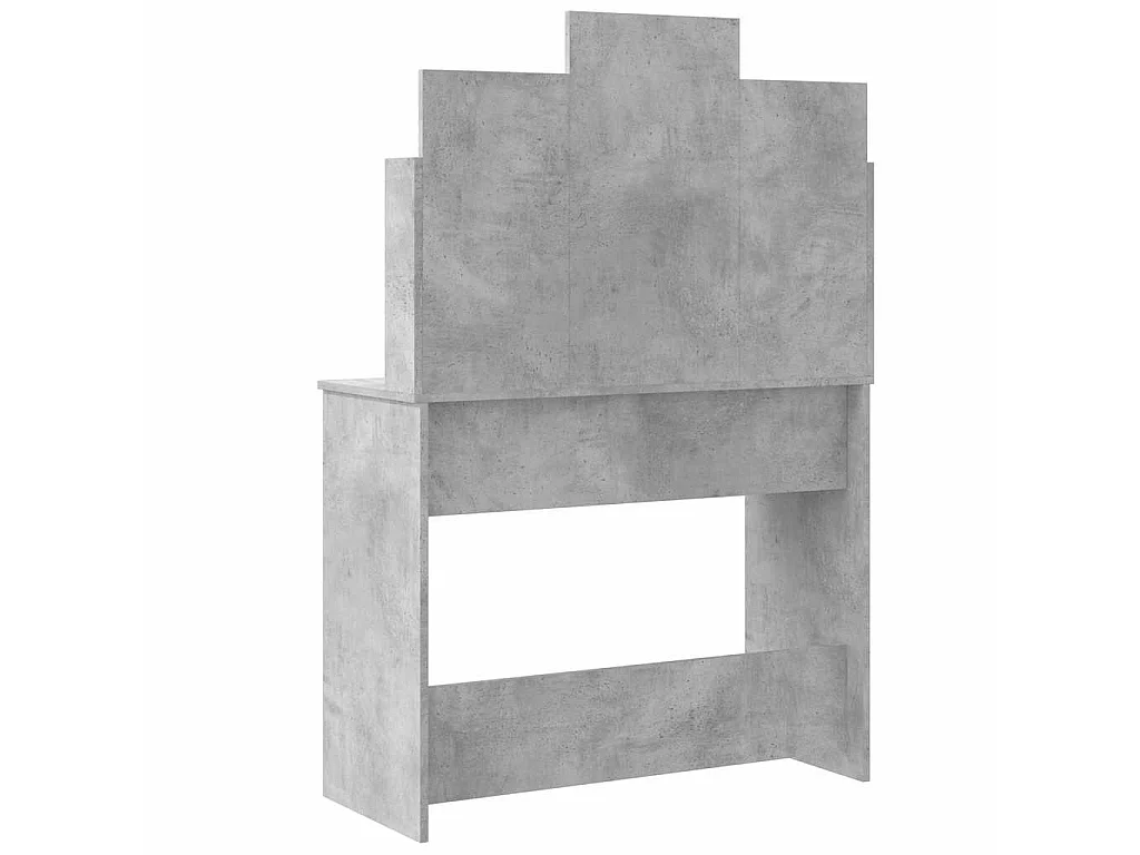 Coiffeuse avec lumières LED gris béton 96x40x142 cm