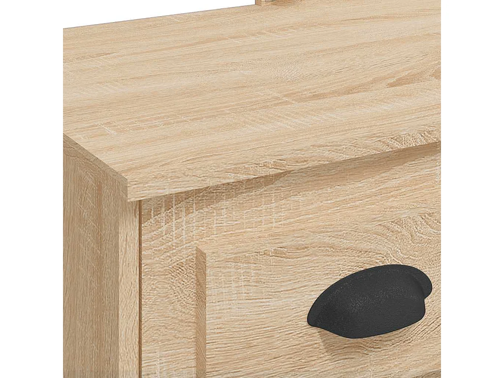 Coiffeuse avec lumières LED chêne sonoma 90x42x132,5 cm